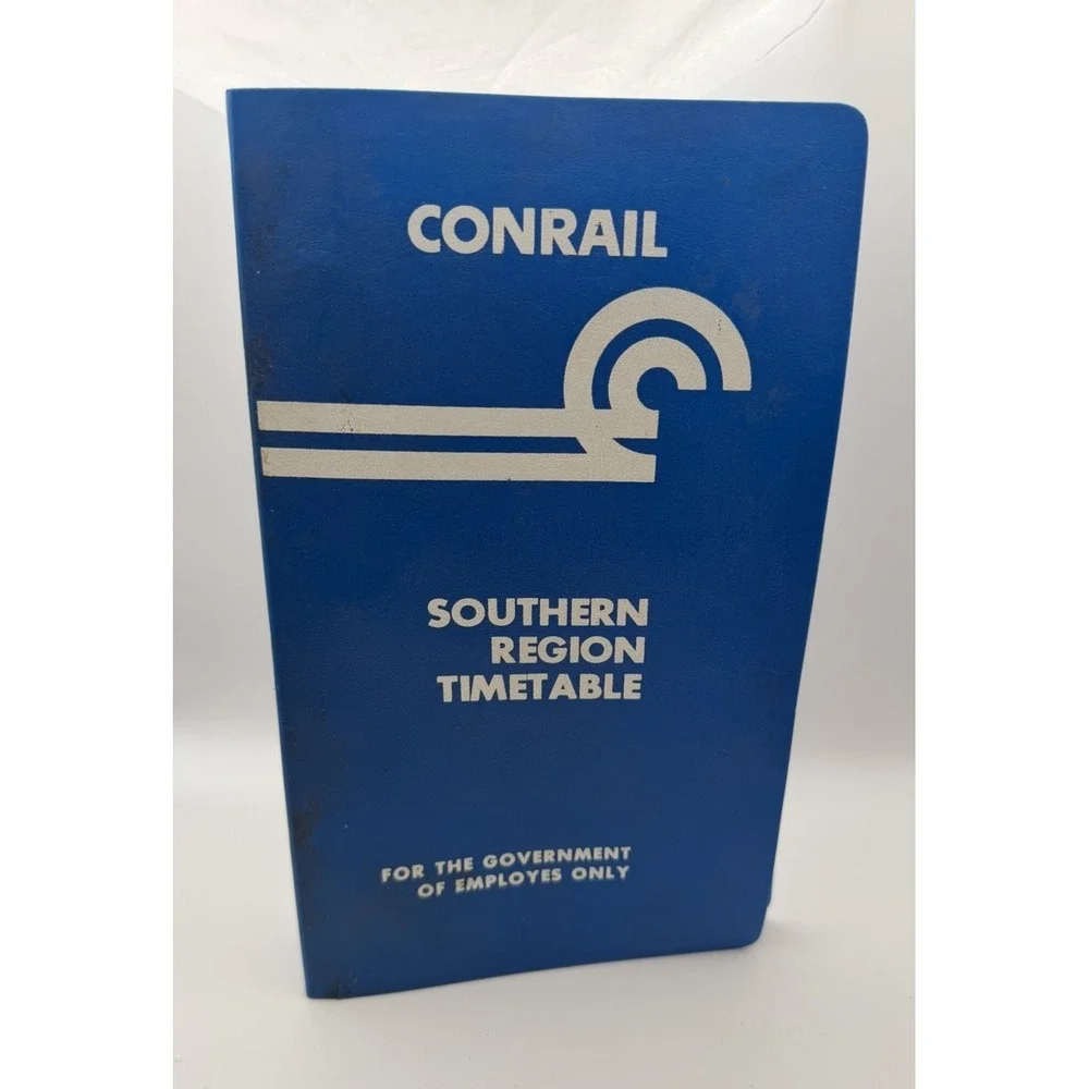 Vintage 1981 Conrail Southern Region Timetable No 2 Employee Binder 10